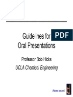 Guidelines For Oral Presentations