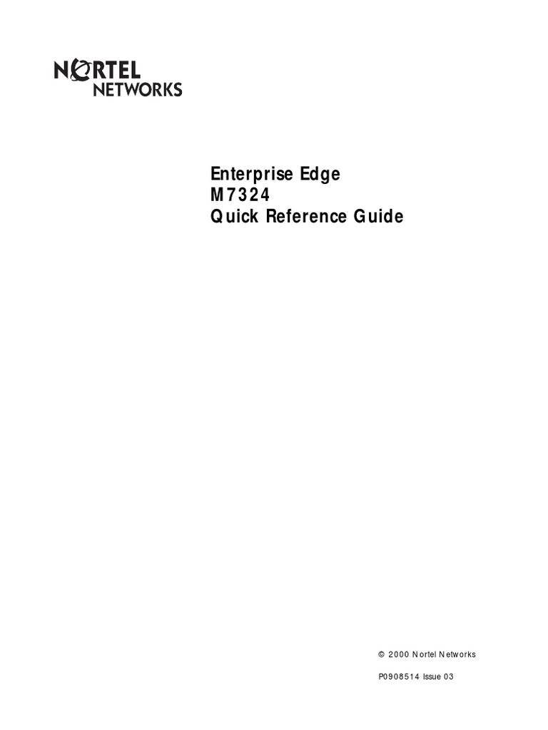 BCM M7324 User Card - Version 3 | PDF | Telephone | Telephony