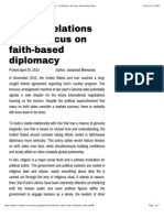 US-Iran Relations Should Focus On Faith-Based Diplomacy - Al-Monitor - The Pulse of The Middle East 04.2014