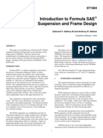 (Automotive) SAE - FSAE Suspension and Frame Design