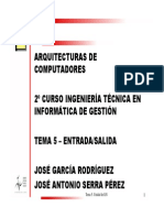 Arquitecturas de Computadores: Tema 5. Unidad de E/S