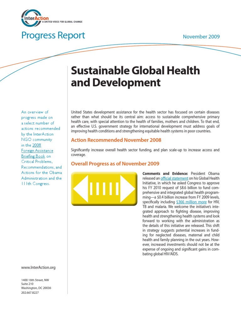 ProgressReport - Health Progress Update | PDF | Global Health | Health ...