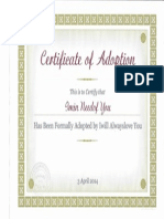 Multi Genre Adoption Certificate