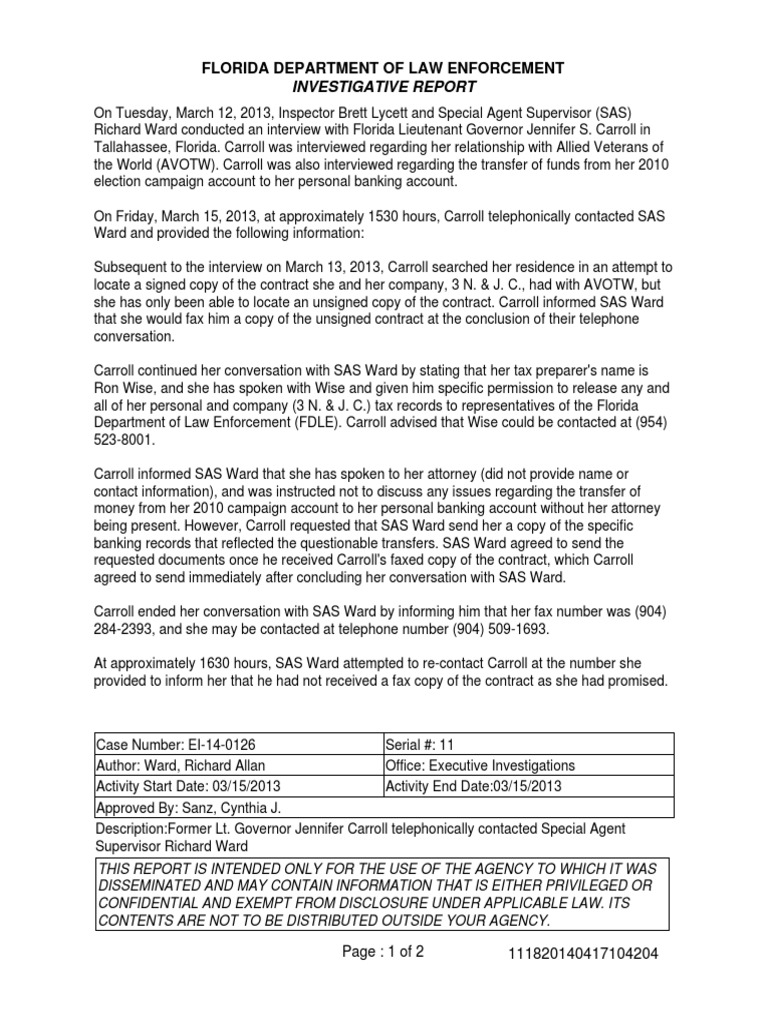 Investigative Report CaseEI140126IR11 PDF Fax Government Information