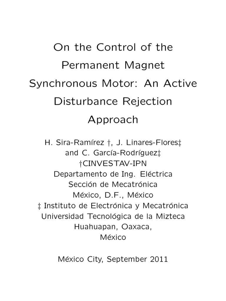Synchronousmotor PDF | PDF | Torque | Endogeneity (Econometrics)