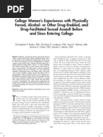Download College Womens Experiences with PhysicallyForced Alcohol- or Other Drug-Enabled andDrug-Facilitated Sexual Assault Beforeand Since Entering College by GlennKesslerWP SN221274612 doc pdf