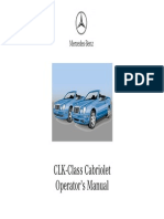 Mercedes 2002 CLK Cabriolet Notice Mode Emploi Manuel PDF