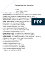 Bishop Perez's Apostolic lineage