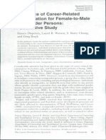 Experience of Career-Related Discrimination For Female-To-Male Transgender, Qualitative