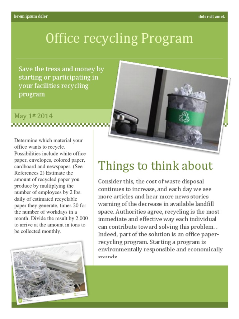 Office Recycling Program Guide | PDF