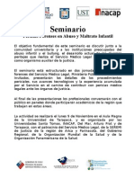 Programa Seminario Pericias Forenses en Abuso y Maltrato Infantil