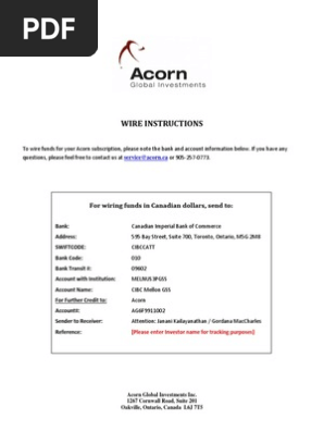 Acorn wiring instruction