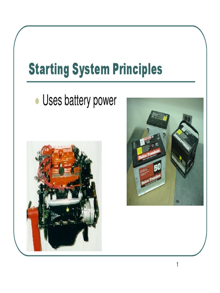 Starting System Overview and Components | PDF | Technology & Engineering