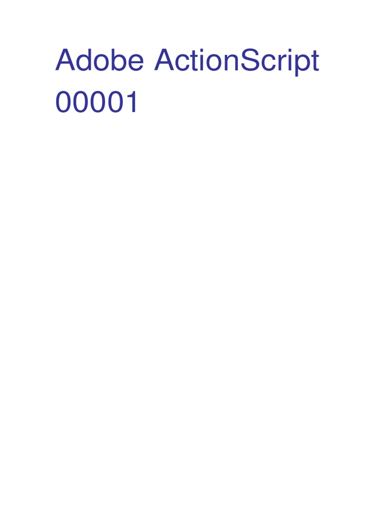 Adobe ActionScript Basics Guide | PDF | Finance & Money Management