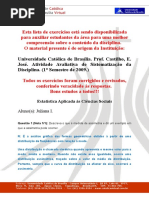 Estatística aplicada -exercícios resolvidos