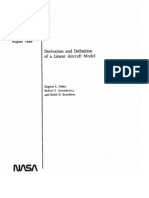 Derivation and Definition of Linear Aircraft Model