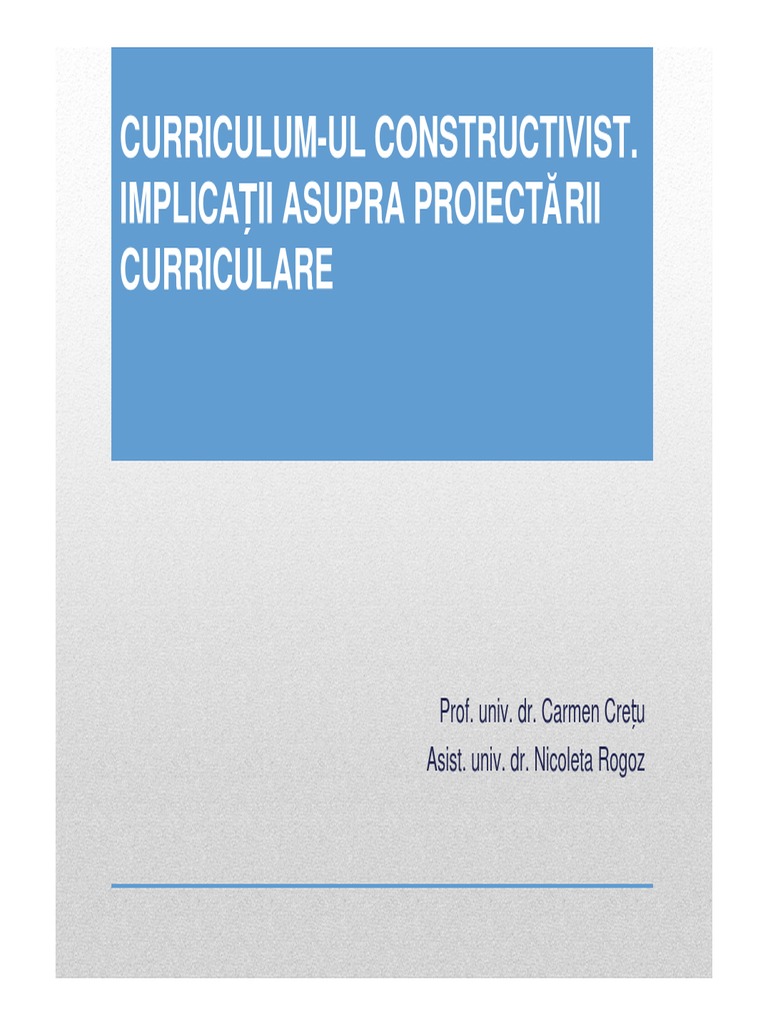 Modelul Constructivist | PDF