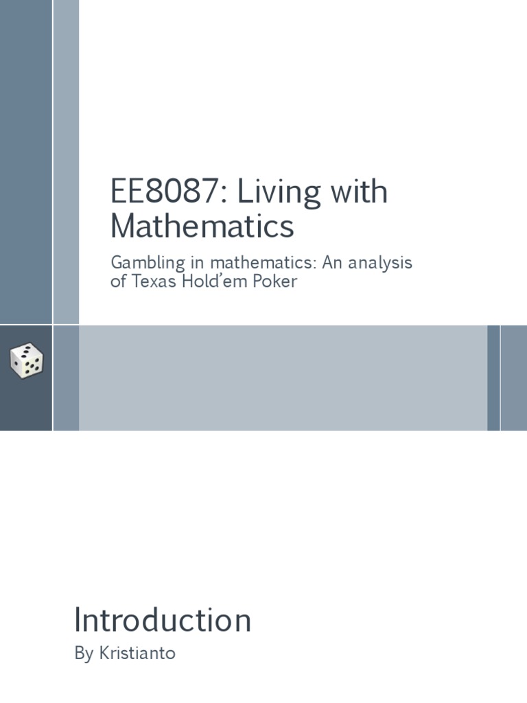 Poker Math: Texas Hold'em Analysis | PDF | Texas Hold 'Em | Betting In ...