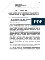 BP 129 As Amended by RA 7691 On Jurisdiction of RTC and MeTC, MTC MCTC