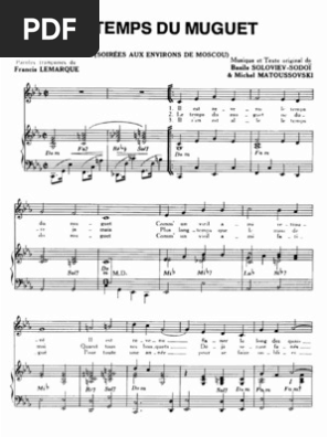 Francis Lemarque Le Temps Du Muguet Pdf
