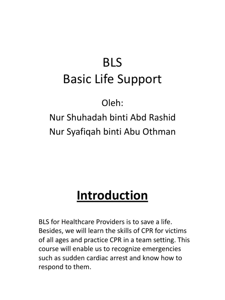 Basic Life Support Pdf Cardiopulmonary Resuscitation Clinical