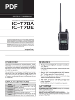 ICOM IC-T70A Instruction Manual