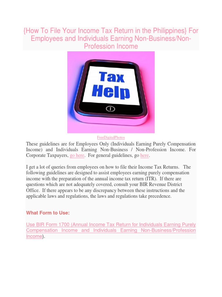 How To File Your Tax Return in The