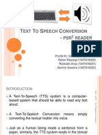 Text To Speech Conversion