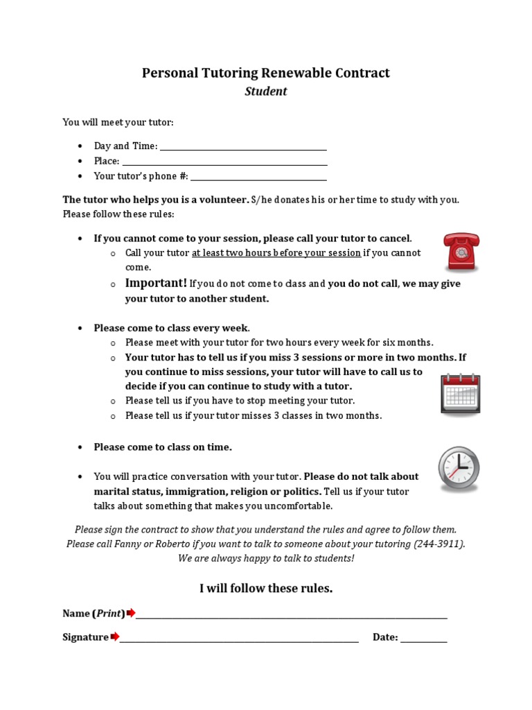 Student Contract | PDF