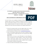 02Circular Informativa Sobre El Envío de Ponencias_II Congreso Colombiano de Estudiantes de Filosofía_Revista Versiones