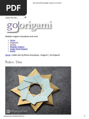Robin Star By Maria Sina Diagram Go Origami