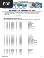 ASCII Code - The Extended ASCII Table