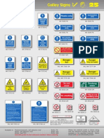 Galley safety sign guide