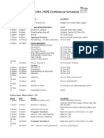 SAACURH 2009 Conference Schedule