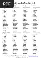 First Grade Master Spelling Lists | Nature | Sports