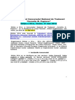 Regulamentul Concursului National de Traduceri Corneliu M Popescu 2014