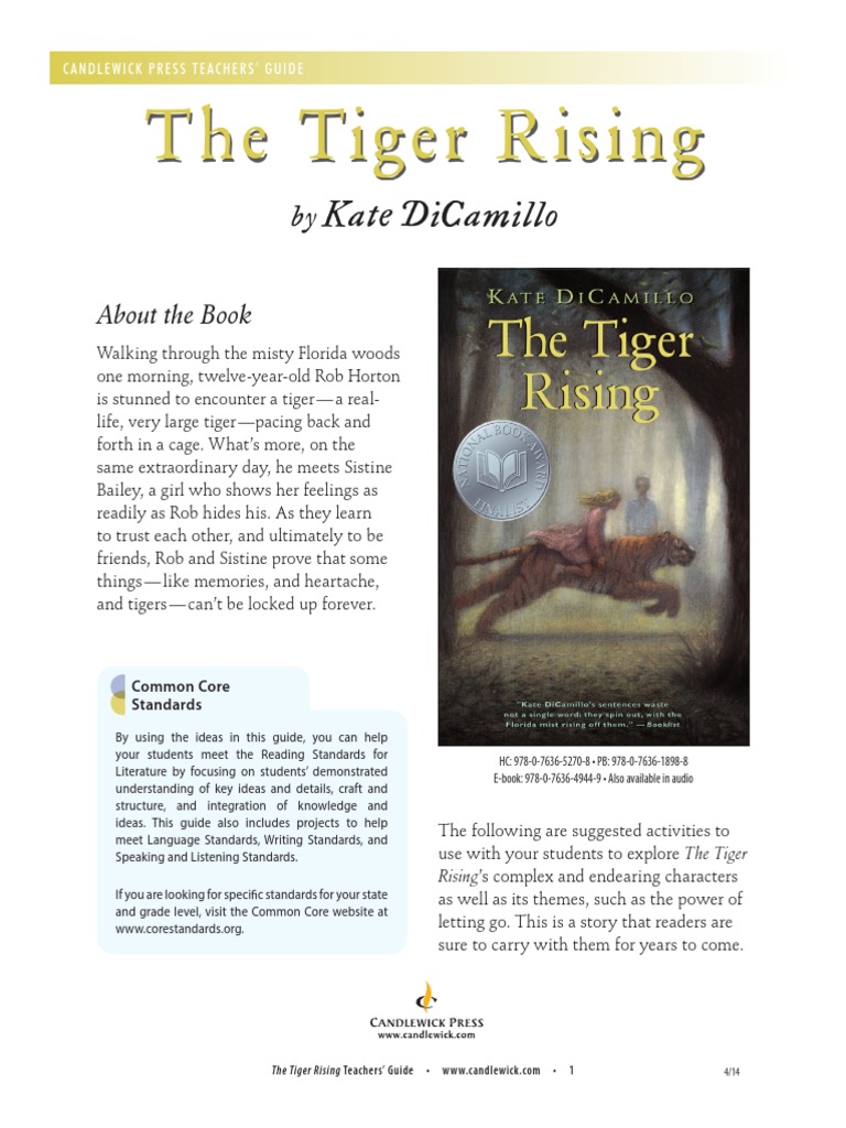 Tiger Rising Teachers' Guide Common Core State Standards Initiative