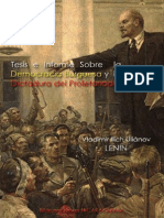 Tesis e Informe Sobre La Democracia Burguesa y La Dictadura Del Proletariado LENIN