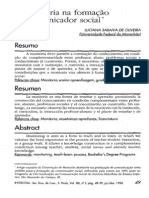 A Monitoria Na Formação Do Comunicador Social