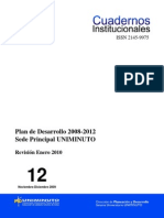 Cuadernos Institucionales - 12 Plan de Desarrollo 2008-2012 Sede Principal