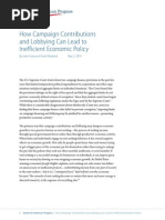 How Campaign Contributions and Lobbying Can Lead To Inefficient Economic Policy