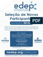 Cartaz Seleção NEDEP 2014.1