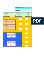 Ecuación de 2º Grado Excell