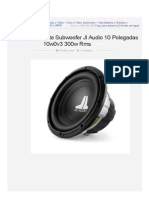 Alto Falante Subwoofer JL Audio 10 Polegadas 10w0v3 300w Rms - R$ 440,60 No MercadoLivre
