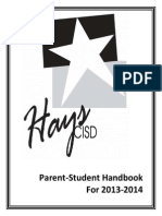 Hays CISD 2013-14 Student Handbook