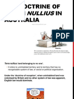 the doctrine of terra nullius in australia