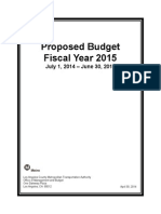 Metro proposed budget FY 2015