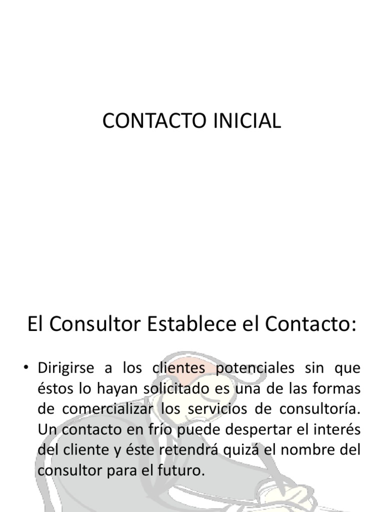 Estrategias de Contacto Inicial en Consultoría | PDF | Cliente | Sector ...
