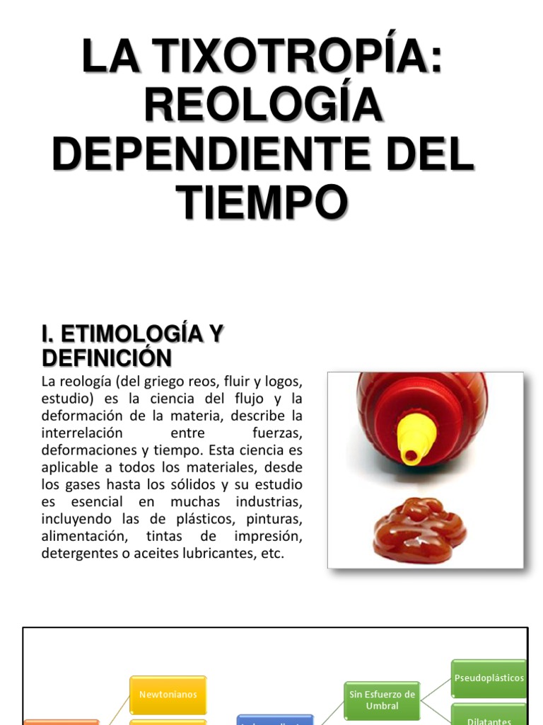 Definición y Ejemplos de Tixotropía | PDF | Viscosidad | Fluido