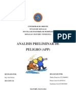 Analisis Preliminar de Peligro (App)